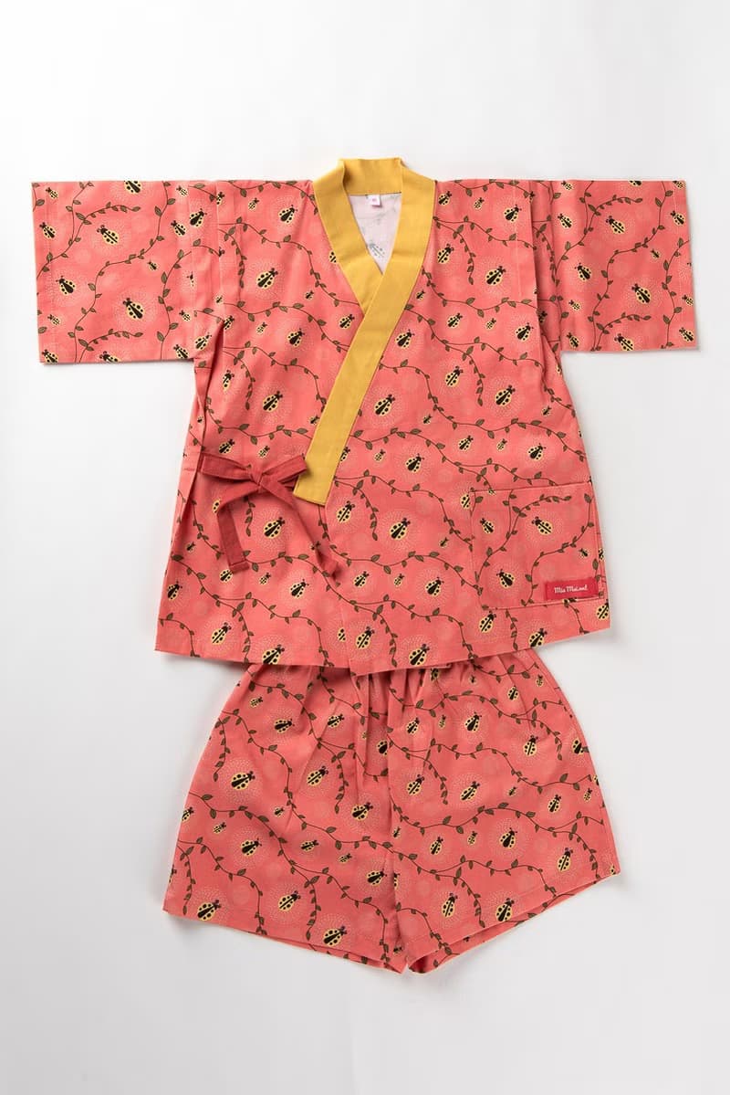 子供甚平　Jinbei for children【Coral Pink x Ladybird 】