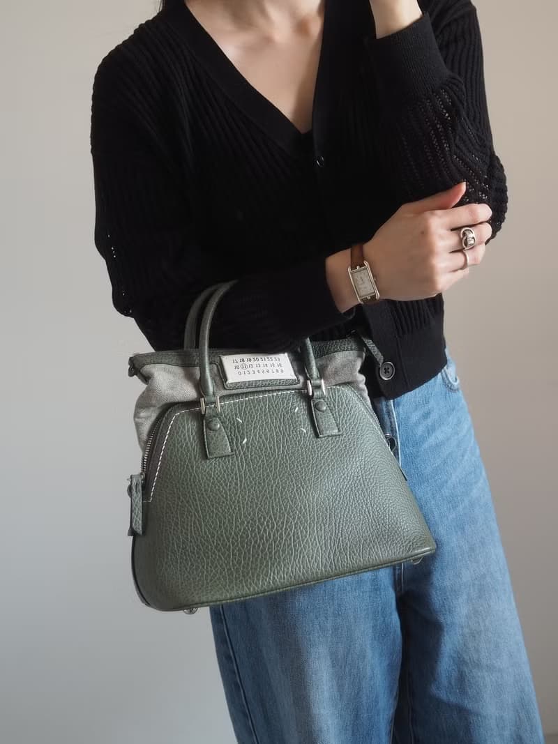 Maison Margiela メゾンマルジェラ 5AC 2way ハンド バッグ グリーン  ヴィンテージ