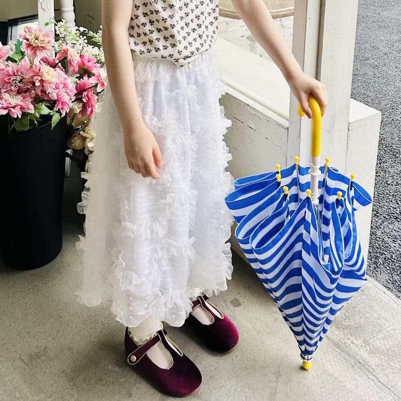 白色蕾絲花紗裙 / 半身裙 裙子 親子裝 童裝