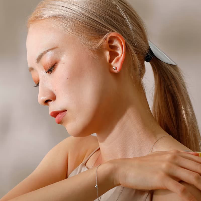 petit heart loop-fit earring SV　ループフィットイヤリング　ミニハート 　シルバー
