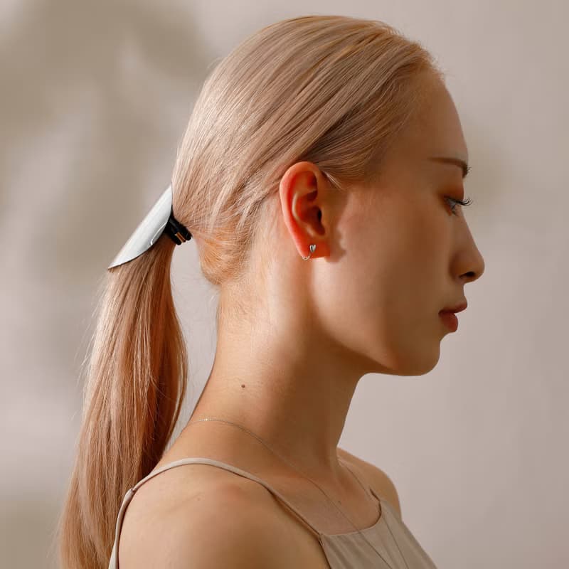 petit heart loop-fit earring SV　ループフィットイヤリング　ミニハート 　シルバー