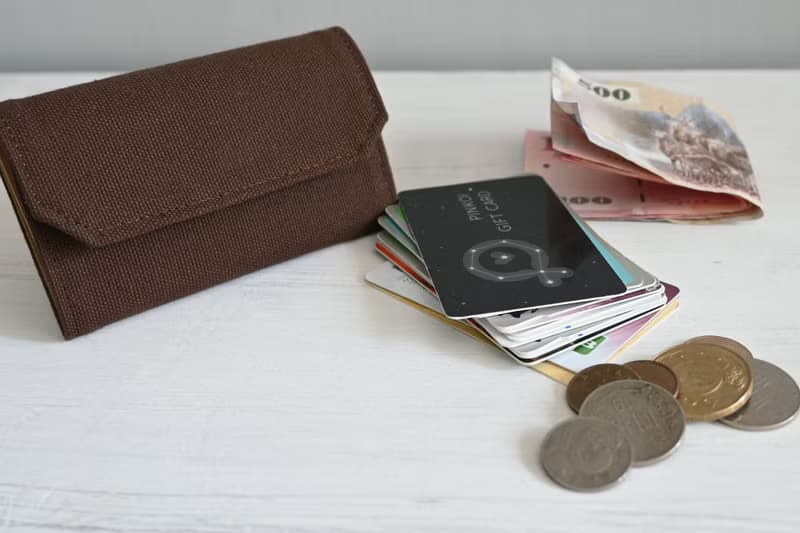 黑巧克力色/咖啡色 帆布包 可水洗紙 零錢包 卡片夾 超輕手感40g