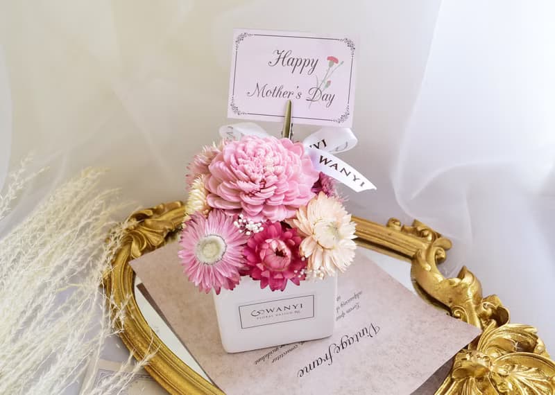 英式香氣盆花 乾燥花 送禮 結婚 情人節 七夕 聖誕節 開幕盆花教
