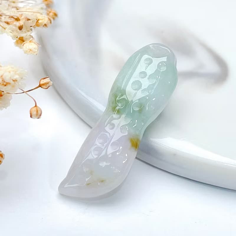 【好事花生】三彩翡翠花生項鍊 | 天然緬甸玉翡翠A貨 | 送禮