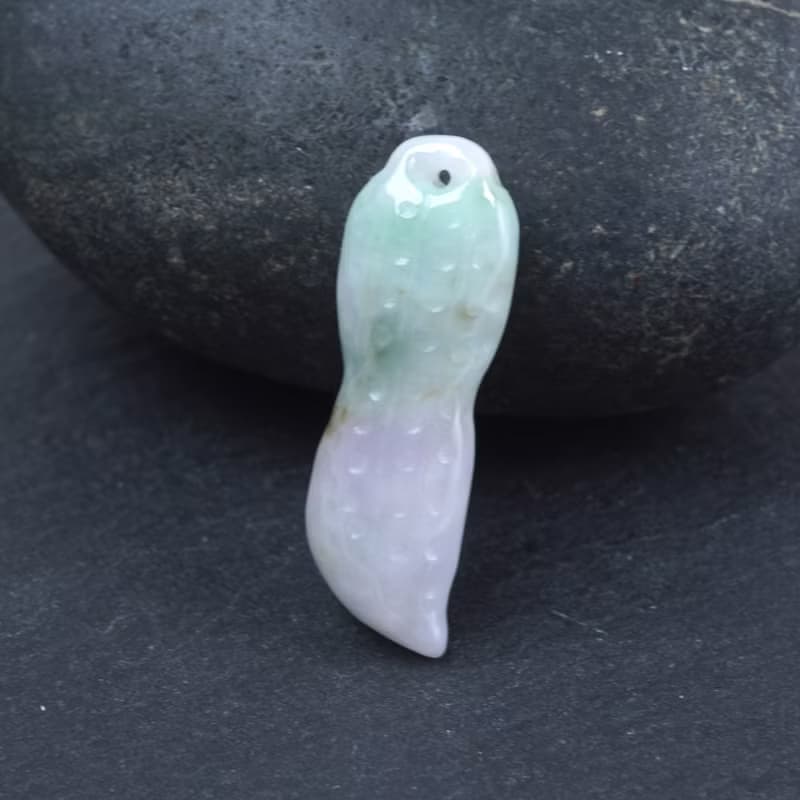 【好事花生】三彩翡翠花生項鍊 | 天然緬甸玉翡翠A貨 | 送禮