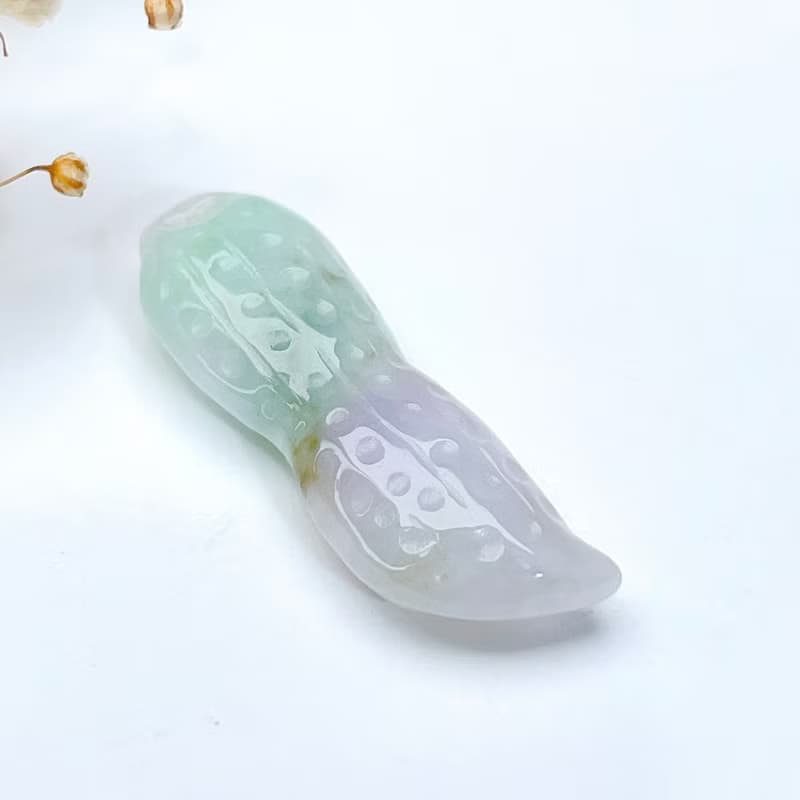 【好事花生】三彩翡翠花生項鍊 | 天然緬甸玉翡翠A貨 | 送禮