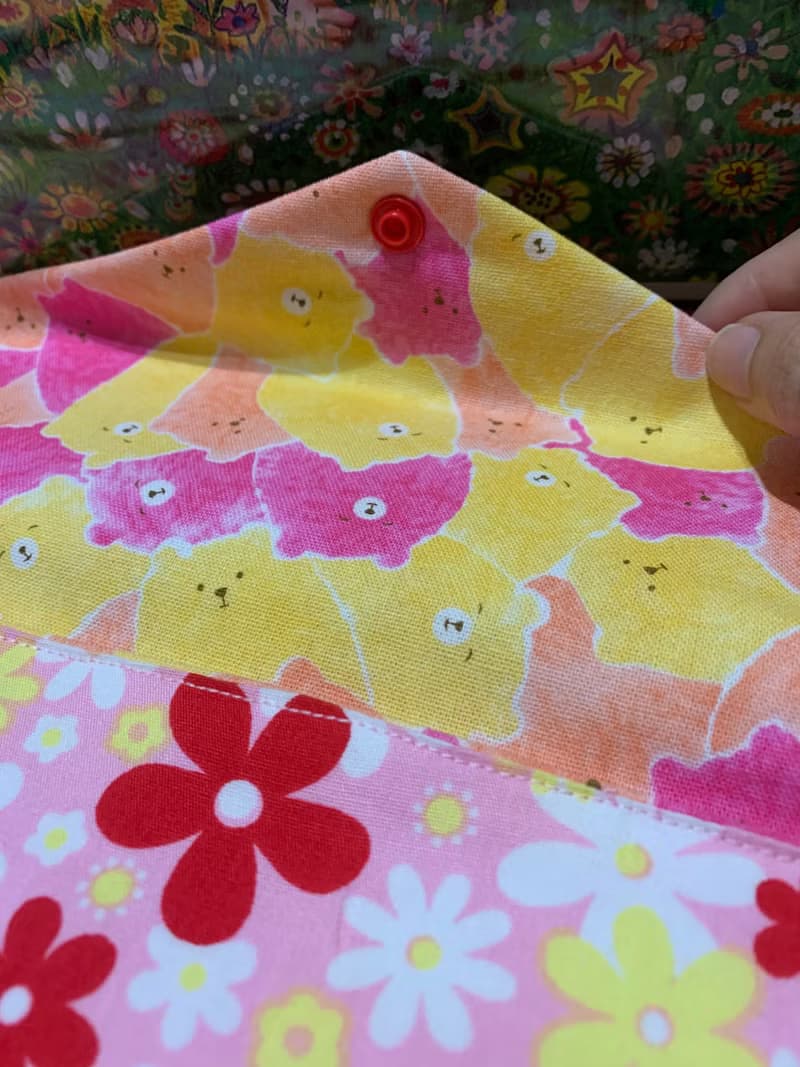 文青風環保筷袋 ~花中精靈 溫柔粉 收納 手作餐具袋