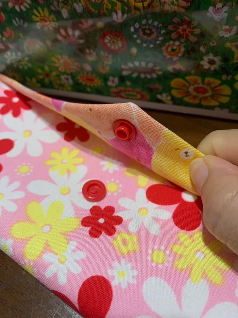 文青風環保筷袋 ~花中精靈 溫柔粉 收納 手作餐具袋