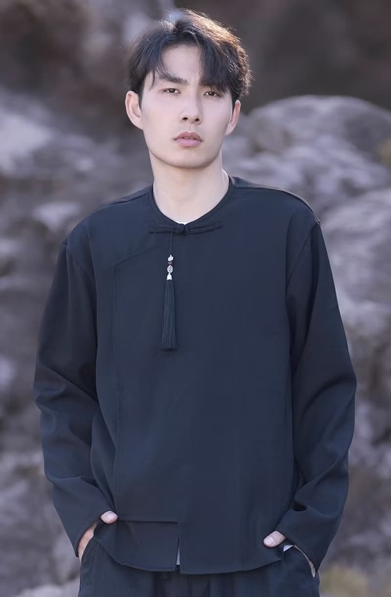 中式復古 中國風立領襯衫