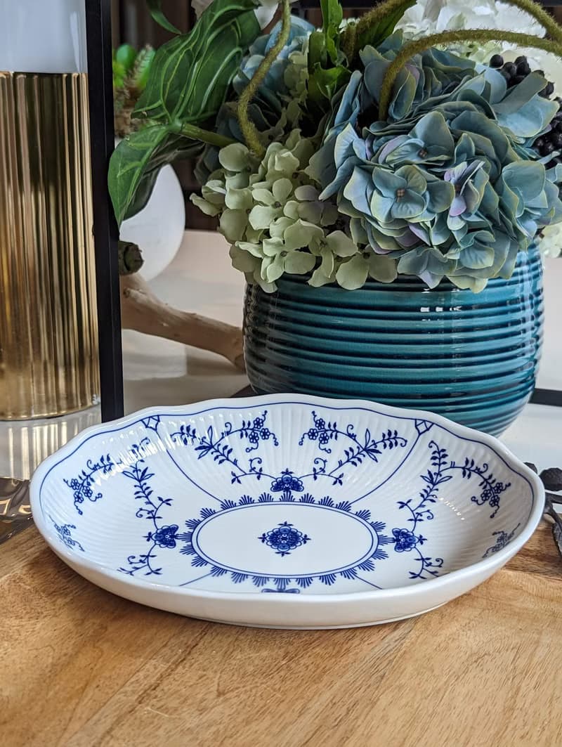 庫倫洛夫古堡清新橢圓深盤-24CM / 新婚成家送禮