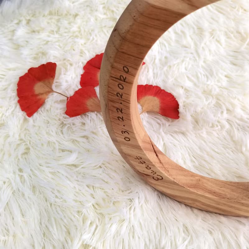 Me And My Pet|訂製寵物貓咪小狗實木架大口徑飛碟碗|雕刻