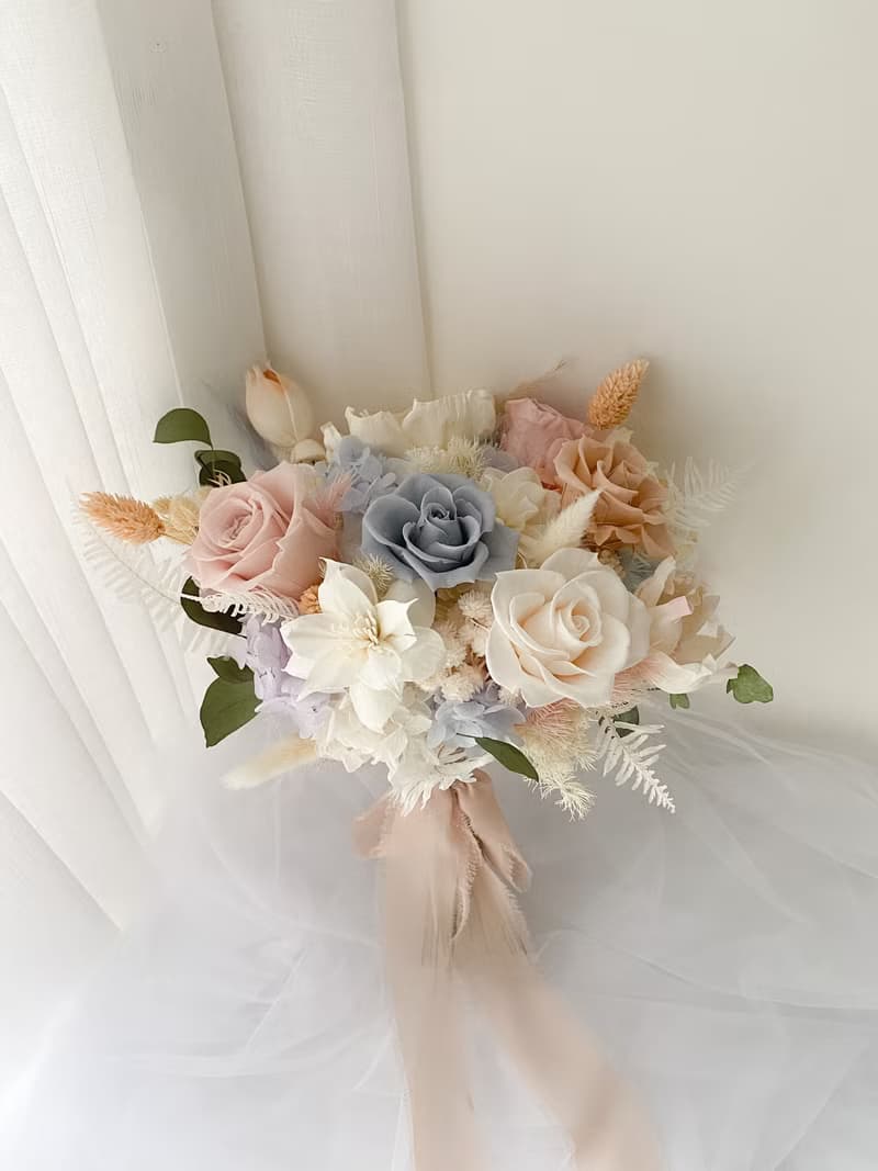 永生花 / 莫蘭迪色 永生乾燥捧花 / 新娘捧花
