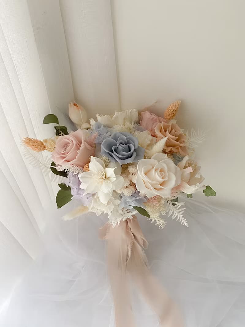 永生花 / 莫蘭迪色 永生乾燥捧花 / 新娘捧花