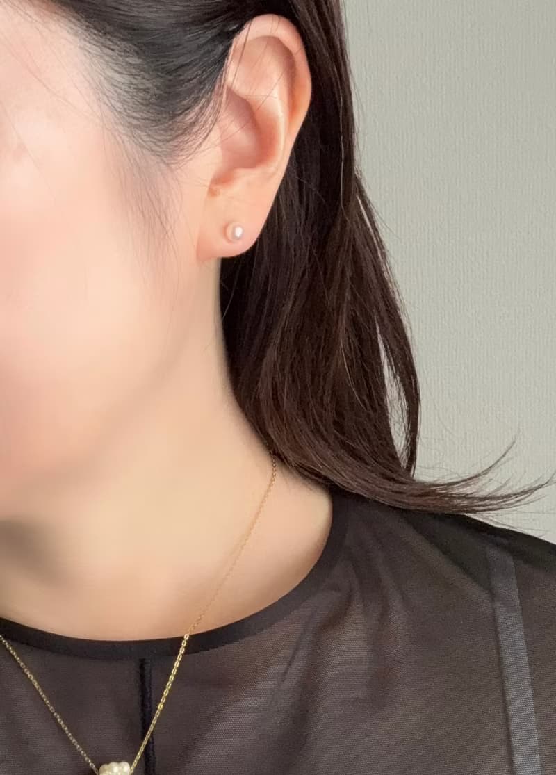K18 スタッドピアス あこや真珠 パールピアス ドロップパール バロックパール　日本の真珠 pearl earrings 珍珠耳環 珍珠耳环 진주귀걸이