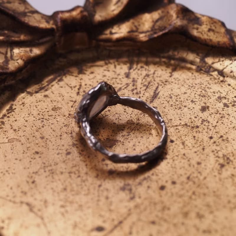月光石手工純銀戒指 六月誕生石 Moonstone Handmade Ring