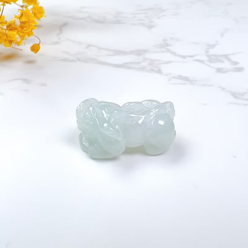 【招財神獸】冰種翡翠貔貅項鍊擺飾 | 天然緬甸玉翡翠A貨 | 送禮