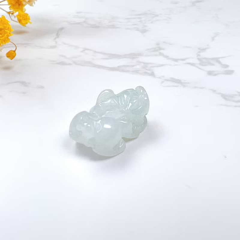 【招財神獸】冰種翡翠貔貅項鍊擺飾 | 天然緬甸玉翡翠A貨 | 送禮