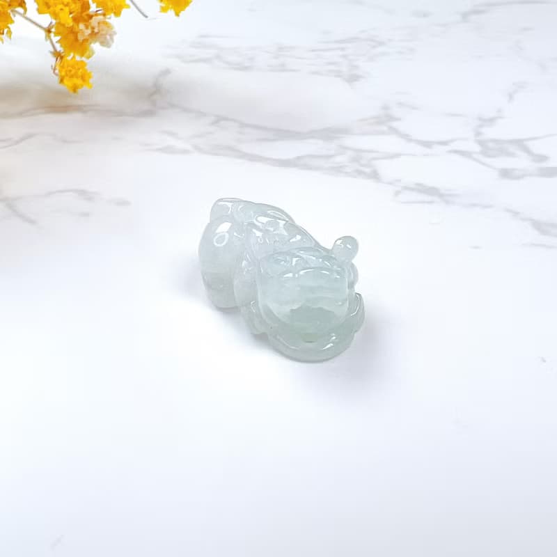 【招財神獸】冰種翡翠貔貅項鍊擺飾 | 天然緬甸玉翡翠A貨 | 送禮