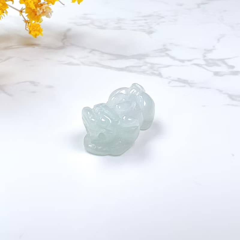 【招財神獸】冰種翡翠貔貅項鍊擺飾 | 天然緬甸玉翡翠A貨 | 送禮
