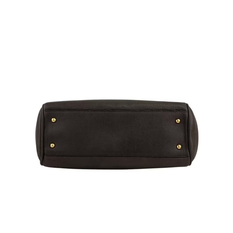 【 日本直送　名牌中古包 】LOEWE ロエベ ハンドバッグ ブラウン ロゴ レザー vintage ヴィンテージ オールド i7rj5t