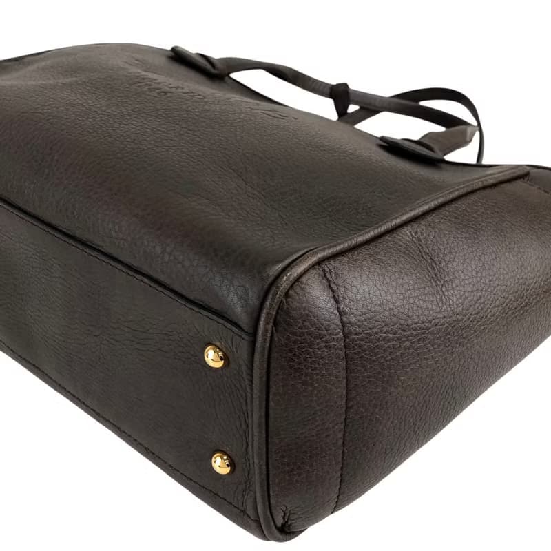 【 日本直送　名牌中古包 】LOEWE ロエベ ハンドバッグ ブラウン ロゴ レザー vintage ヴィンテージ オールド i7rj5t