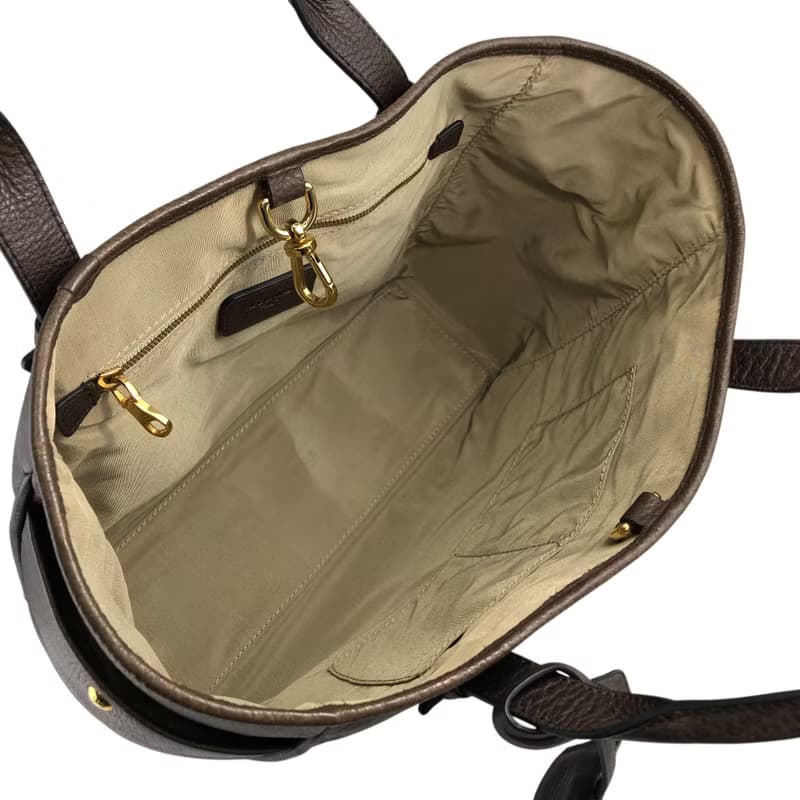 【 日本直送　名牌中古包 】LOEWE ロエベ ハンドバッグ ブラウン ロゴ レザー vintage ヴィンテージ オールド i7rj5t
