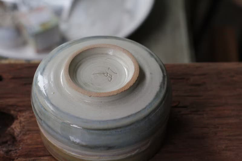 手拉坏油畫風花蓮風景系列之靜謐之海陶碗/茶碗/抹茶碗