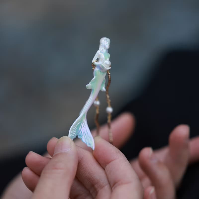 【美人魚】炫彩景德鎮陶瓷長短款項鏈毛衣鏈禮物