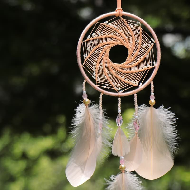 星際軌道丨手工編織 捕夢網 Dreamcatcher-夕陽橘