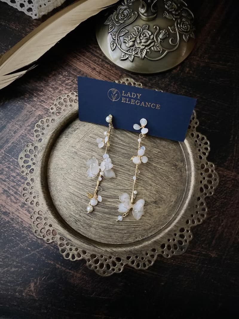 swarovski跳舞香水不對稱氣質長耳環