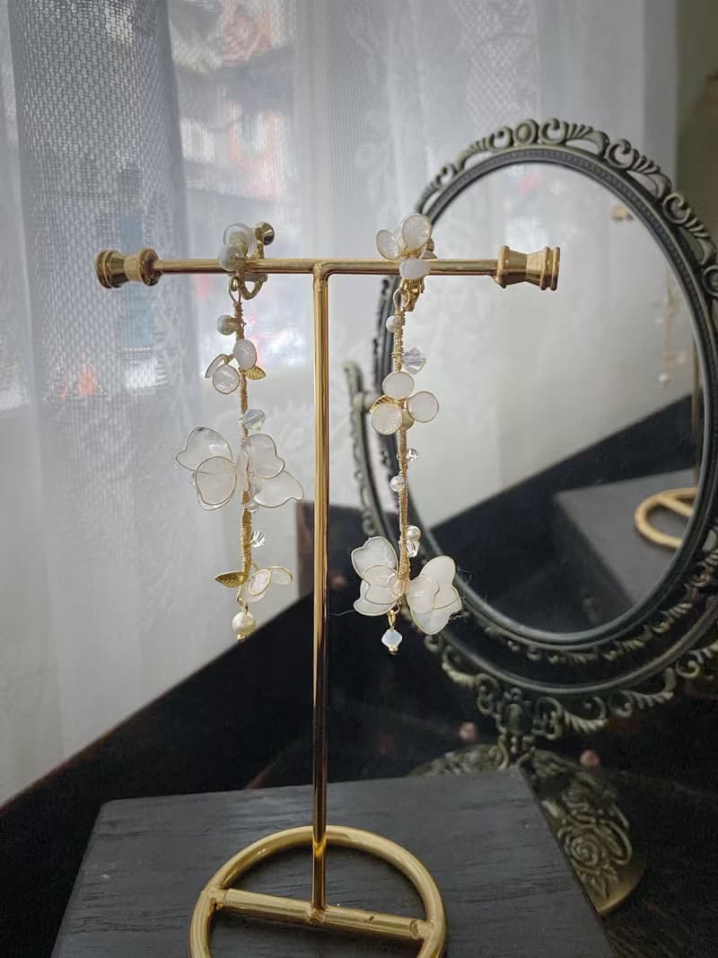 swarovski跳舞香水不對稱氣質長耳環