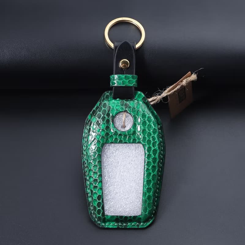 【瘋匠高端訂制】純手工鑰匙套For BMW寶馬 進口芒蛇眼鏡蛇鱷魚皮