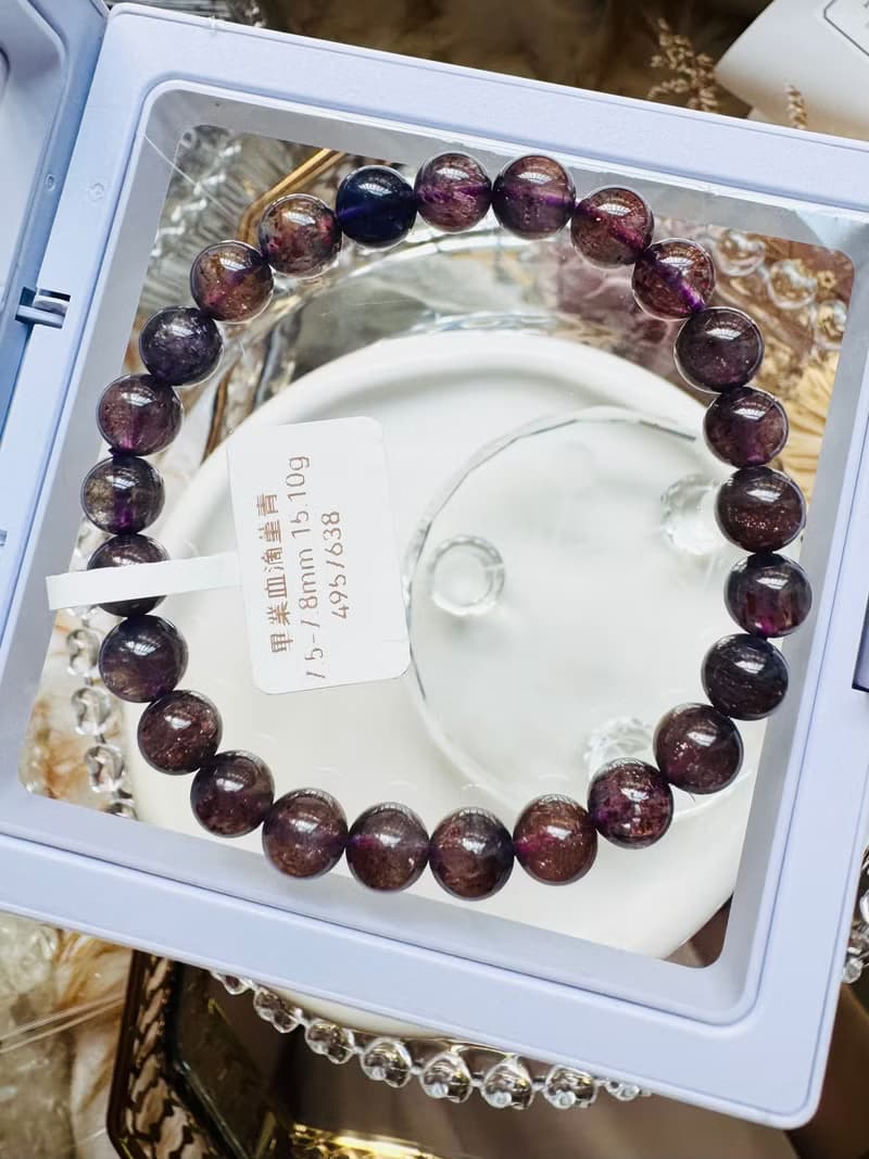 畢業璀璨血滴菫青石7.5-7.8mm15.10g彩麟光守財增加人緣開發靈性