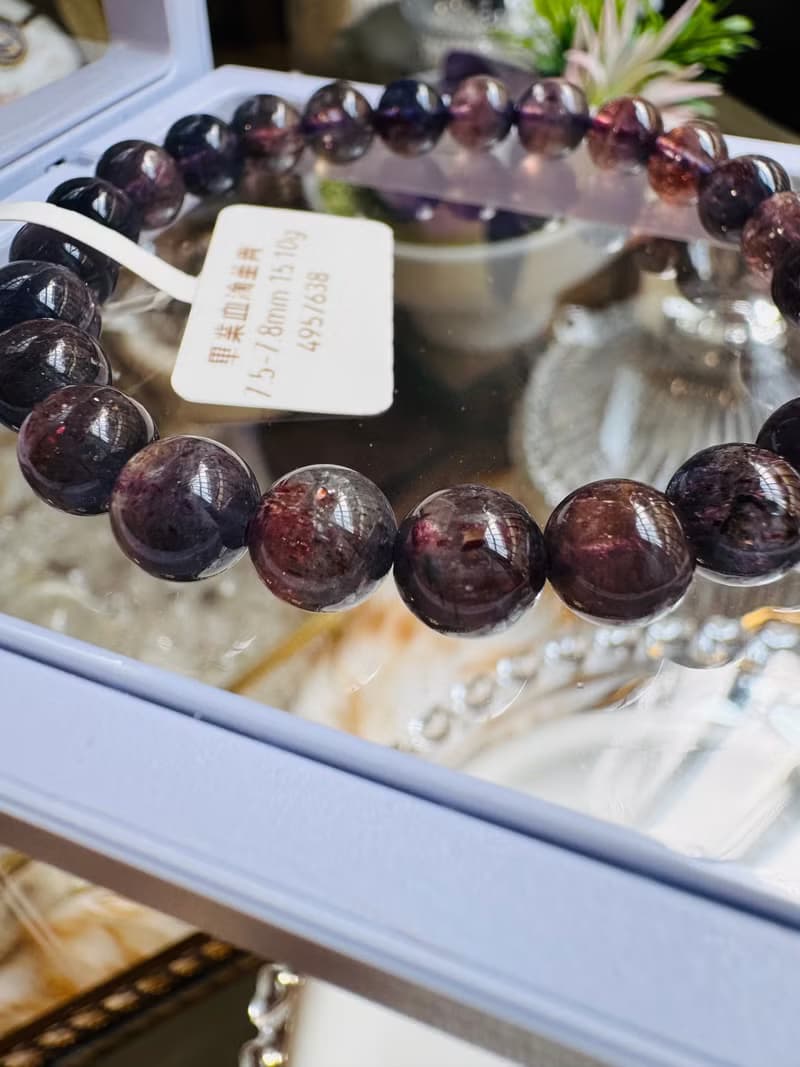 畢業璀璨血滴菫青石7.5-7.8mm15.10g彩麟光守財增加人緣開發靈性