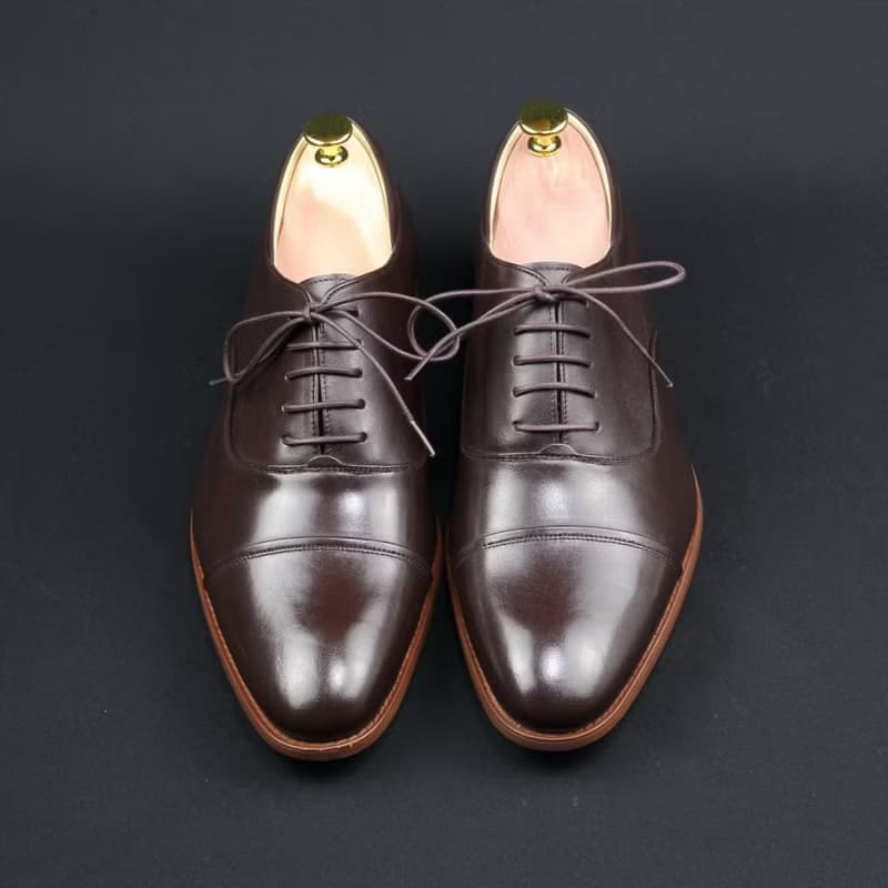 Captoe 經典橫飾牛津鞋-濃情巧克力