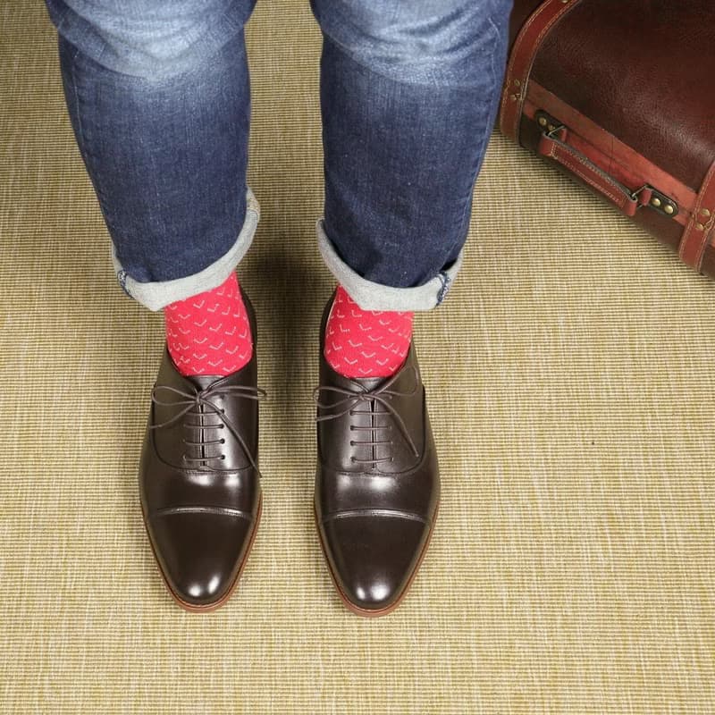 Captoe 經典橫飾牛津鞋-濃情巧克力