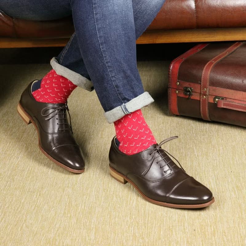 Captoe 經典橫飾牛津鞋-濃情巧克力