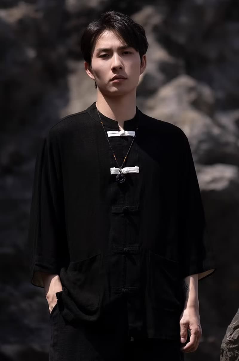新中式復古 盤扣立領襯衫