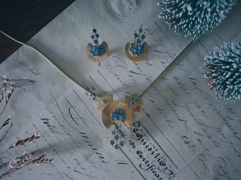 Krementz 摺扇圓舞套組 項鍊耳環－美國古董首飾 Vintage Jewelry