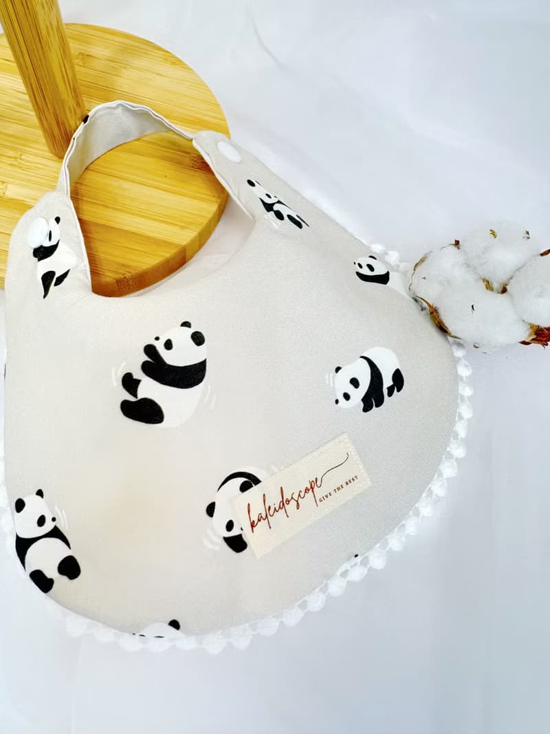 熊貓的第一件禮物 手作圍兜 彌月禮物