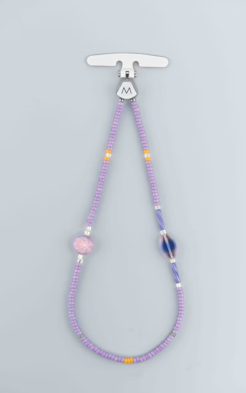 M.Beads 日本串珠手機手鏈 /手機鍊 /手機吊飾 Liliac