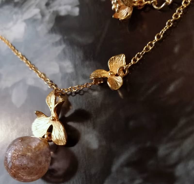 花漾*  手工 金沙 夜光 琉璃 精油鍊 香氛 輕珠寶