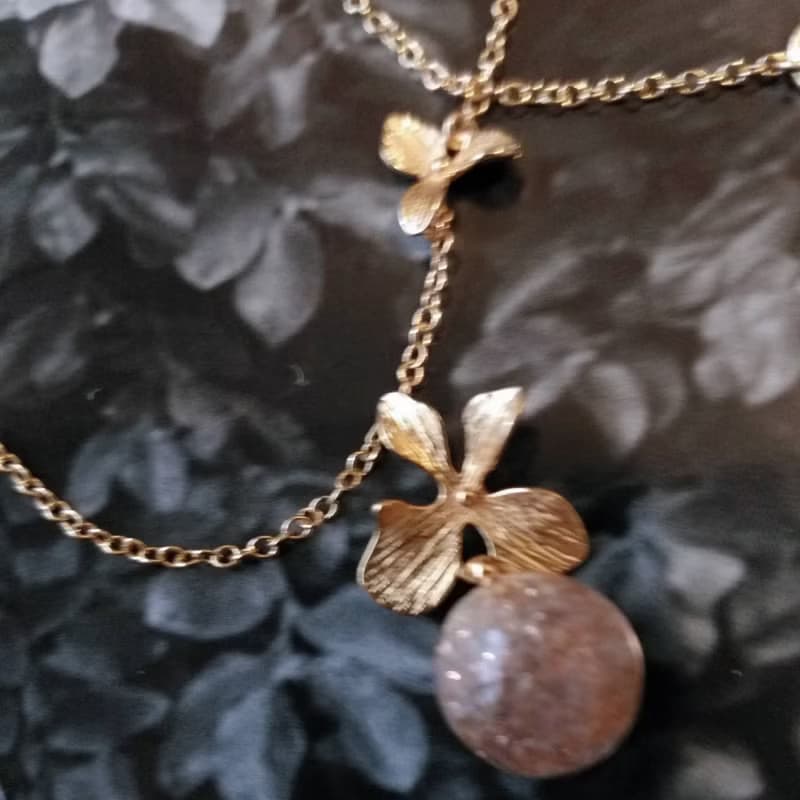 花漾*  手工 金沙 夜光 琉璃 精油鍊 香氛 輕珠寶