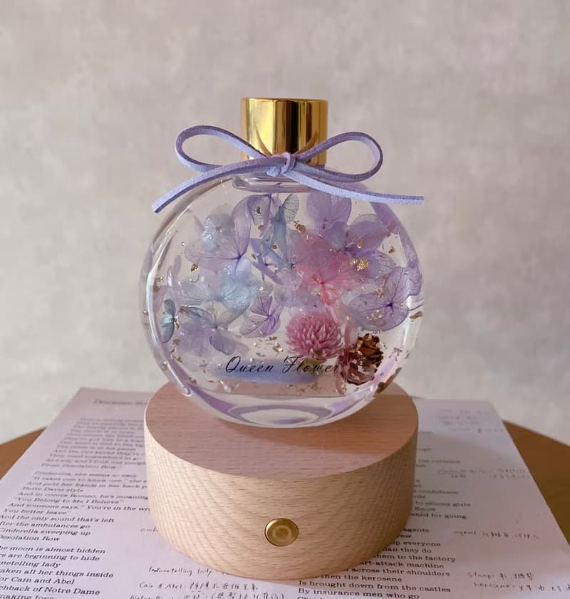 畢業花禮/母親節花禮/浮游花夜燈/乾燥花/永生花/附包裝/可充電