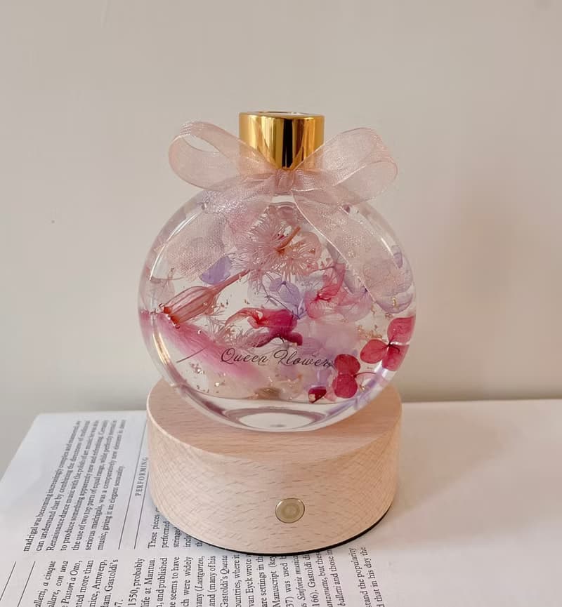 畢業花禮/母親節花禮/浮游花夜燈/乾燥花/永生花/附包裝/可充電