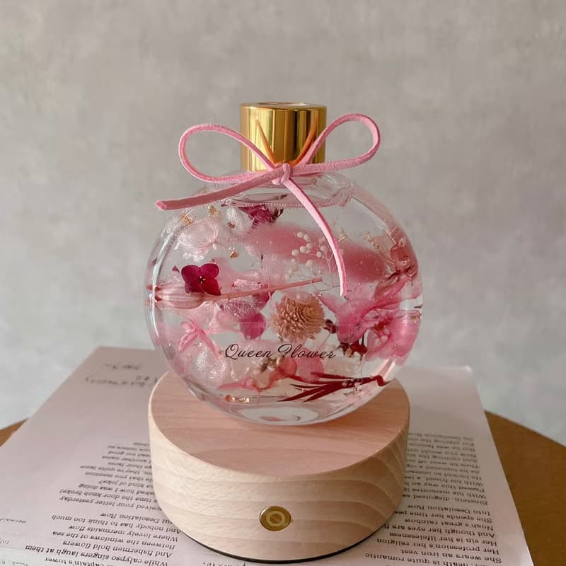 畢業花禮/母親節花禮/浮游花夜燈/乾燥花/永生花/附包裝/可充電