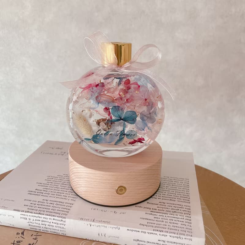 畢業花禮/母親節花禮/浮游花夜燈/乾燥花/永生花/附包裝/可充電