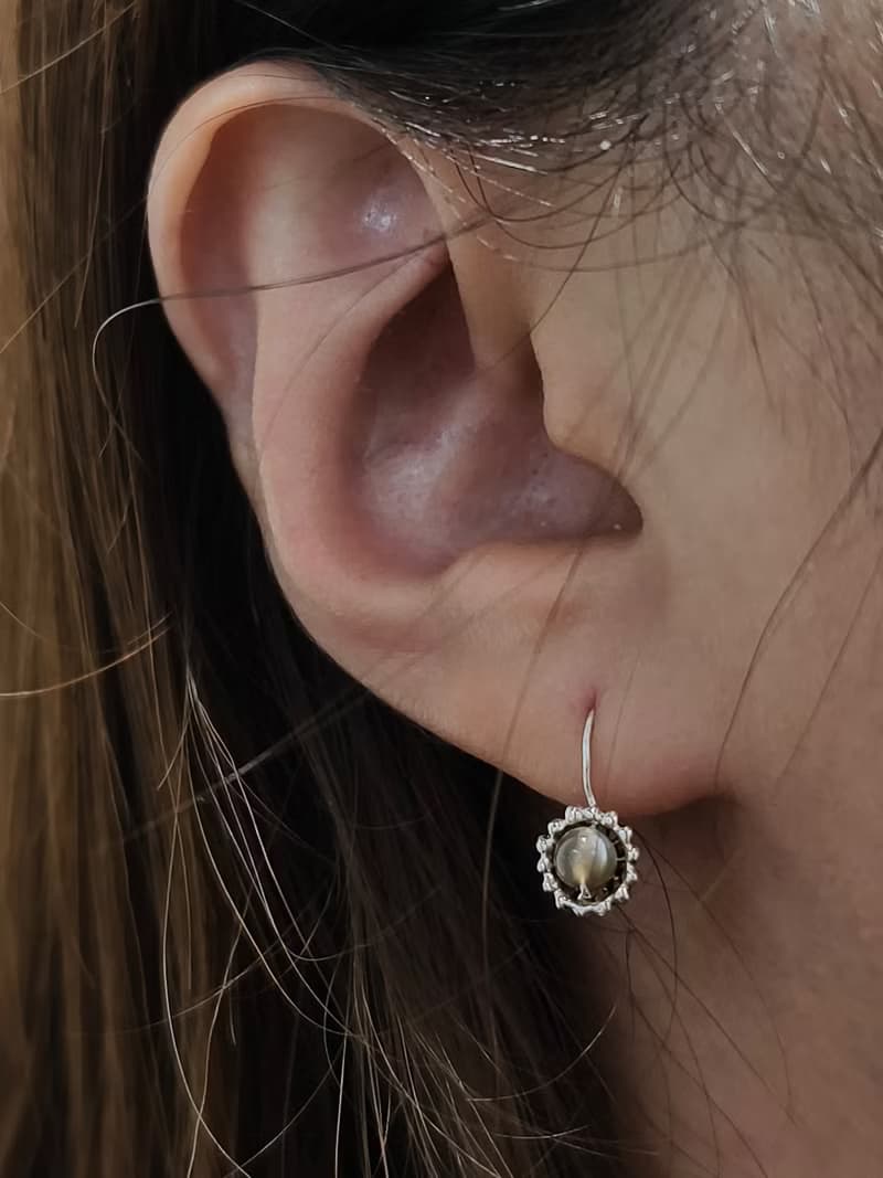 礦石永生小花束 | 精彩生活 // 多種寶石設計款純銀耳環 //