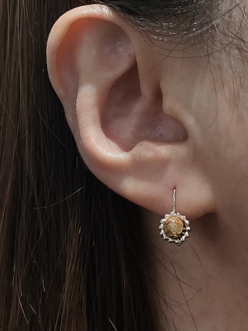 礦石永生小花束 | 精彩生活 // 多種寶石設計款純銀耳環 //