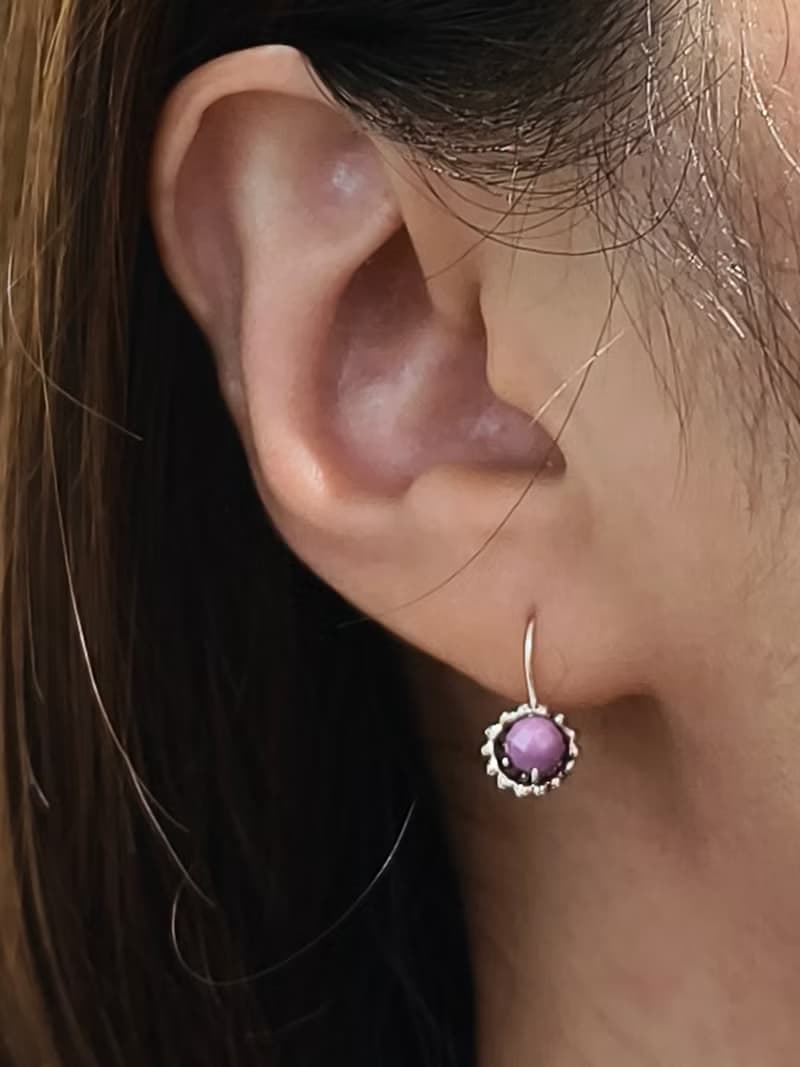 礦石永生小花束 | 精彩生活 // 多種寶石設計款純銀耳環 //